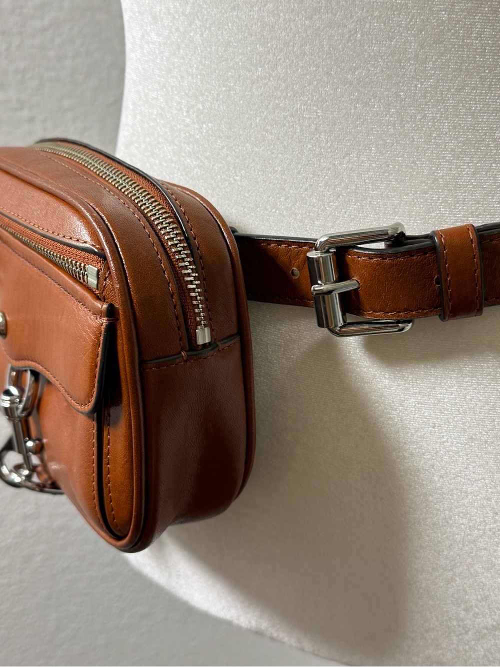 Rebecca Minkoff Blythe Leather Belt Bag - Acorn (Brown/Tan) - Picture 5 of 14